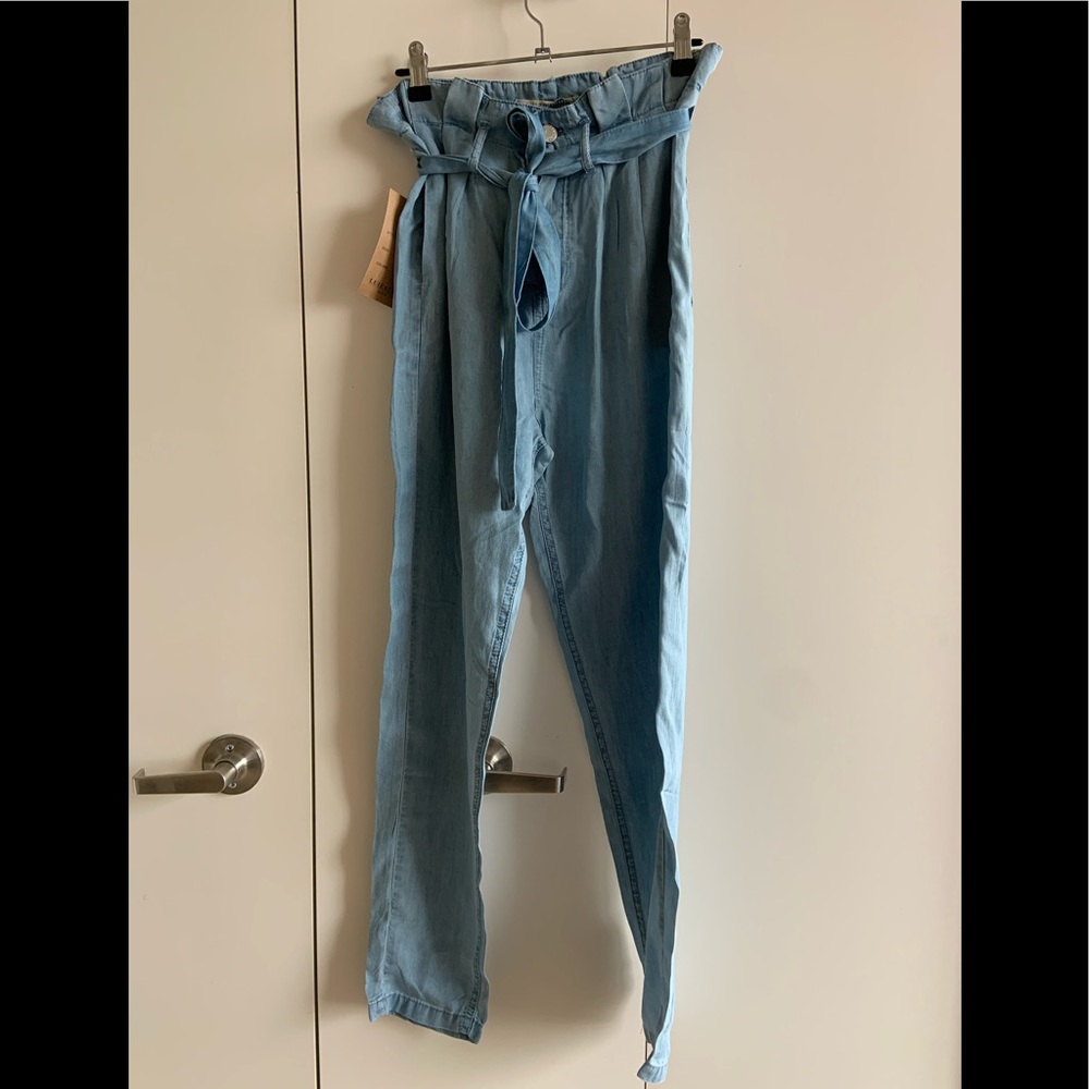 ✨NWT ✨Chambray Paperbag Pant - Sz S